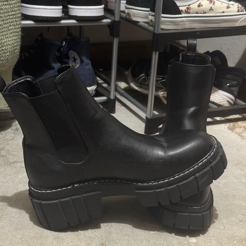 Madden Girl Black Chelsea Ankle Booties